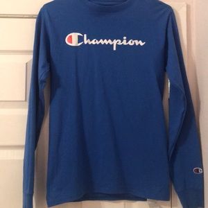 Champion blue long sleeve shirt